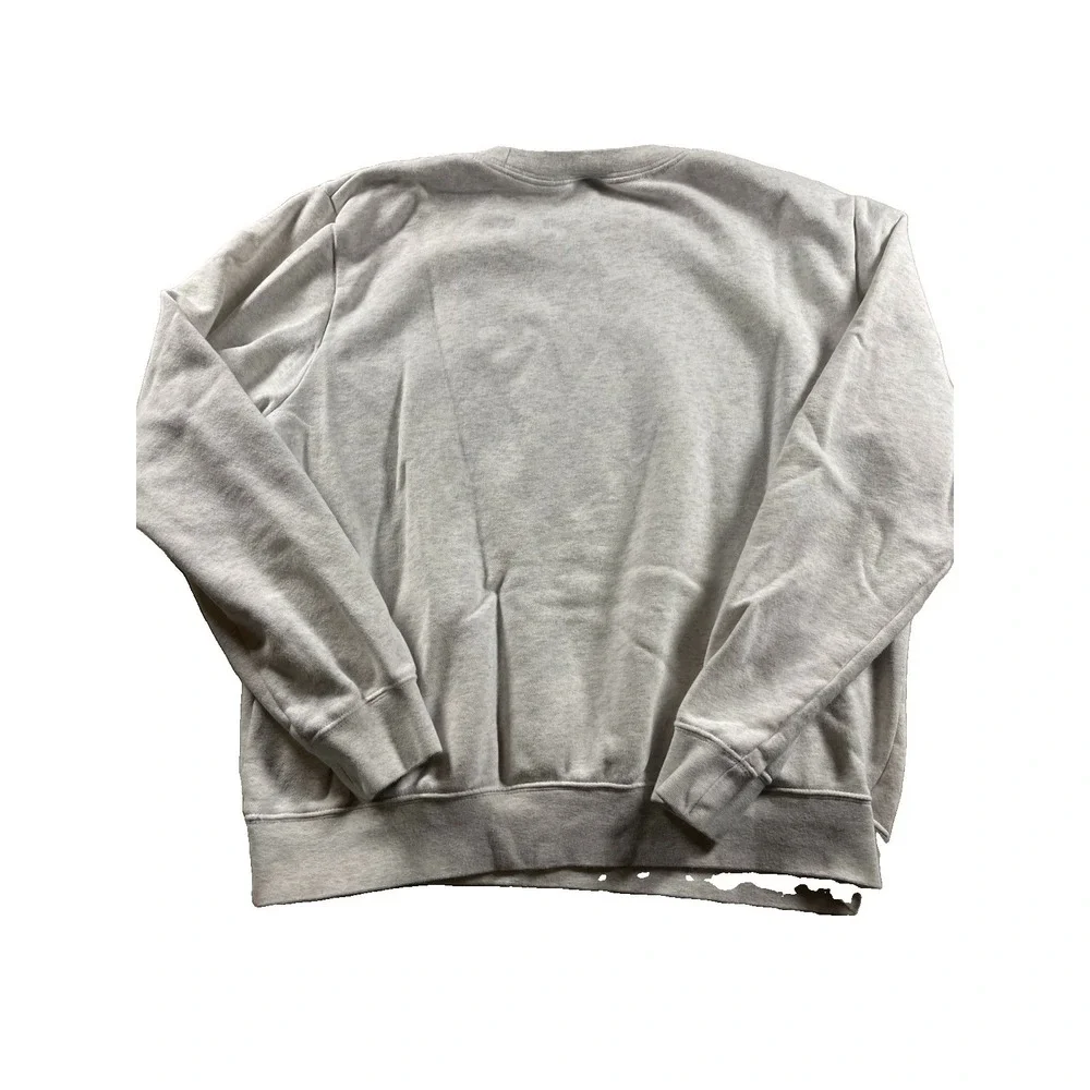 Nike Men's S Gray Pullover Crew Neck Fleece Sweatshirt Embroidered Logo